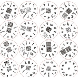 H Serisi tırnak süsleme stamping diskleri  - 11Desen 48 Model