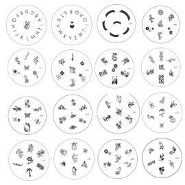 M Serisi tırnak süsleme stamping diskleri  -7 Desen 45 Model