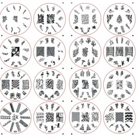 A Serisi tırnak süsleme stamping diskleri  - 11Desen 40 Model