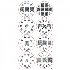 A Serisi tırnak süsleme stamping diskleri  - 11Desen 40 Model