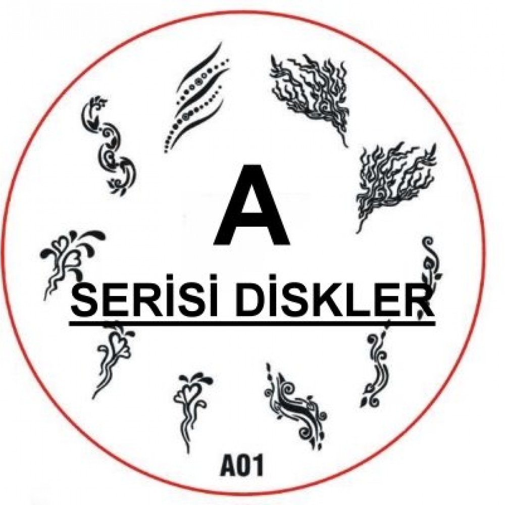 A Serisi tırnak süsleme stamping diskleri  - 11Desen 40 Model