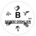 B Serisi tırnak süsleme stamping diskleri  - 7 Desen 90 Model