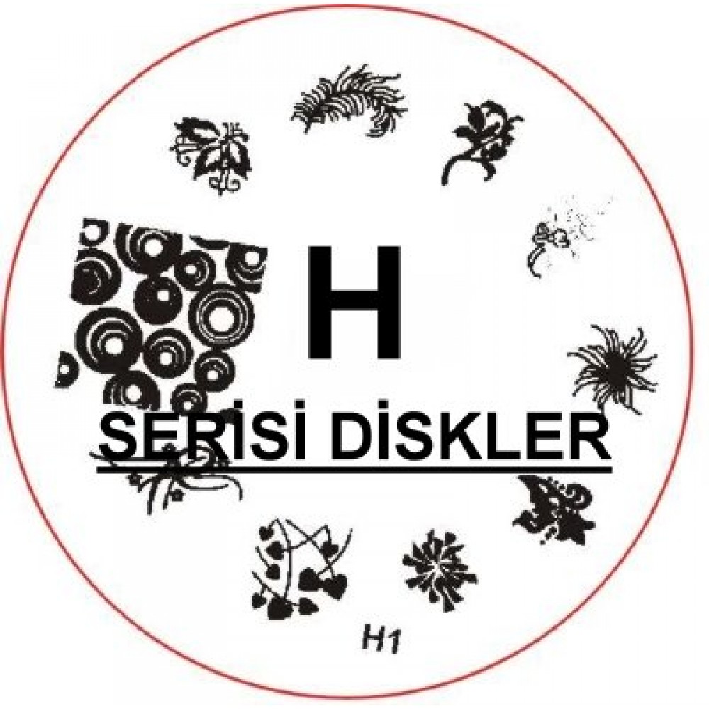 H Serisi tırnak süsleme stamping diskleri  - 11Desen 48 Model