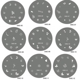 S Serisi tırnak süsleme stamping diskleri  - 11Desen 12 Model